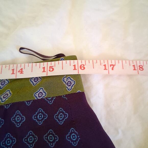 Alberta Ferretti Purple Green Paisley Pencil Skirt Size 10 NWT 100% Silk Italy - Picture 4 of 10